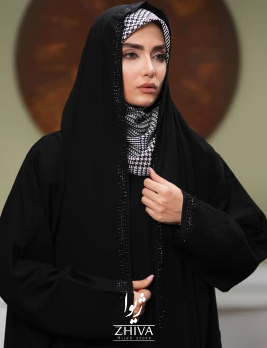 چادر مدل شال دار نگینی