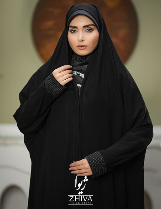 چادر عربی آستین پلیسه بهار