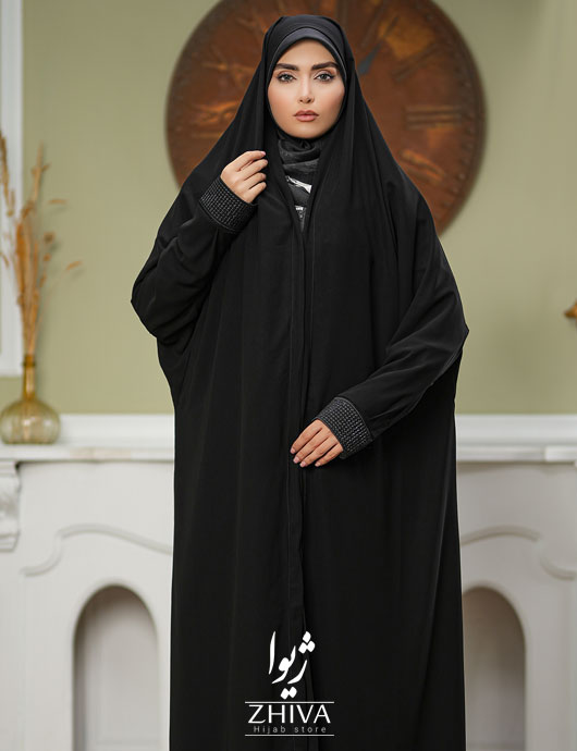 چادر عربی آستین پلیسه بهار