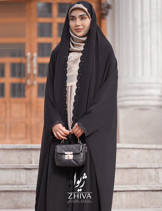چادر دانشجویی گلدوزی برگ