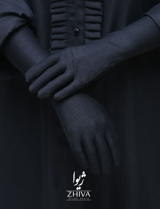 دستکش نخی بلند مشكی
