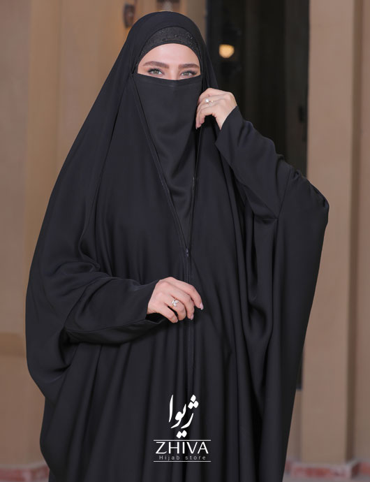چادر بحرینی زیپ دار كرپ