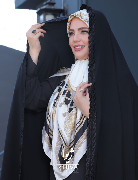 چادر سنتی گلدوزی زنجيره دو رج