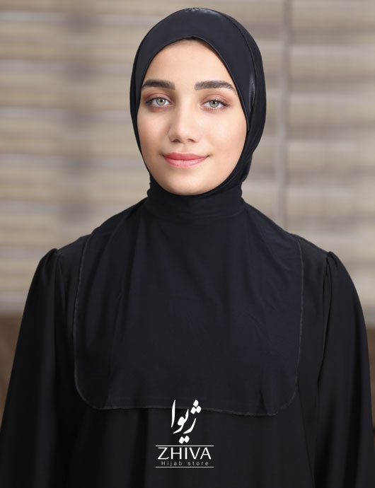 یقه حجاب ساده سفيد