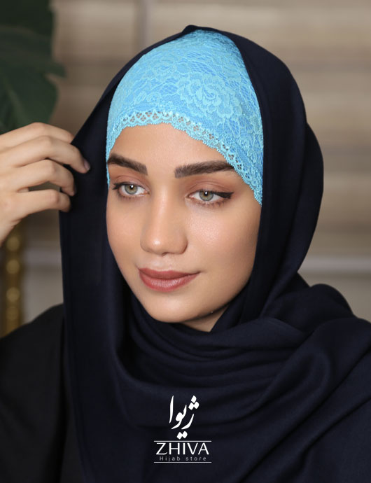 هد سر توری حجاب آبی روشن