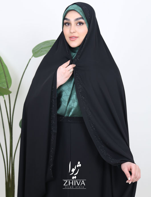 چادر حسنی قجری مدرن نگینی