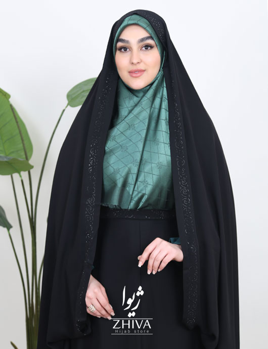 چادر حسنی قجری مدرن نگینی