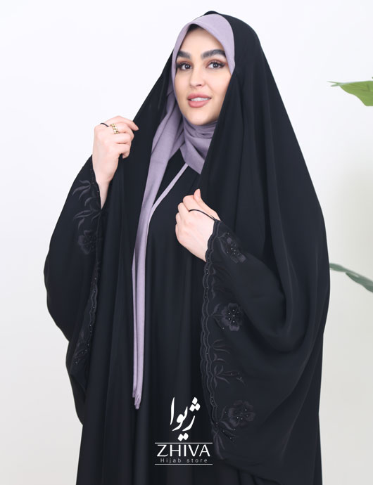 چادر عربی درباری گلدوزی گل رز