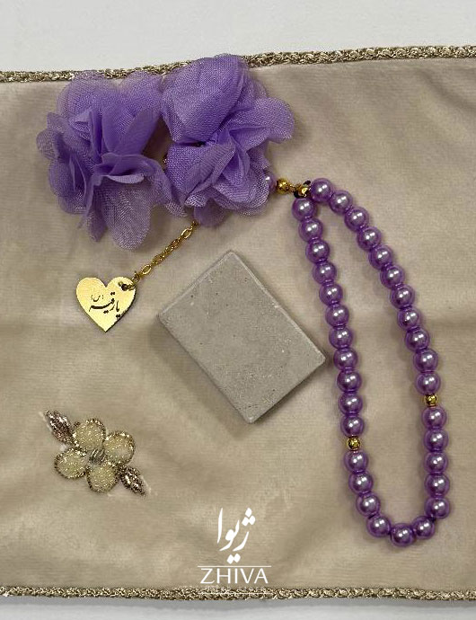 تسبيح گلدار 33 تايی رنگی