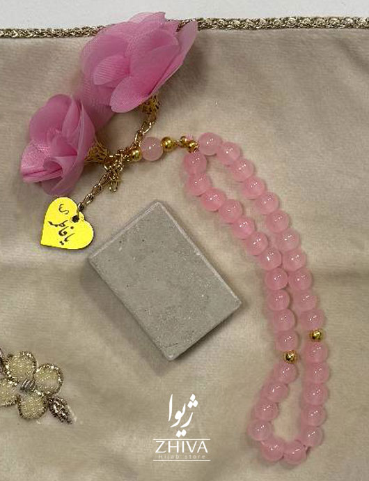 تسبيح گلدار 33 تايی رنگی