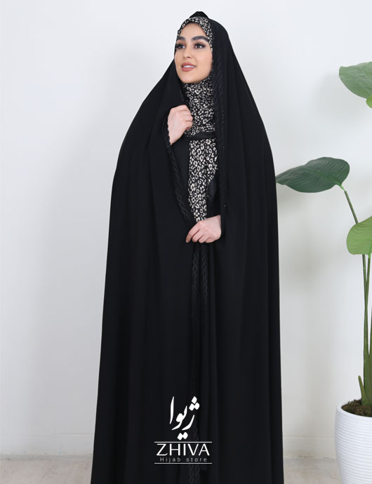 چادر سنتی گلدوزی زنجيره دو رج