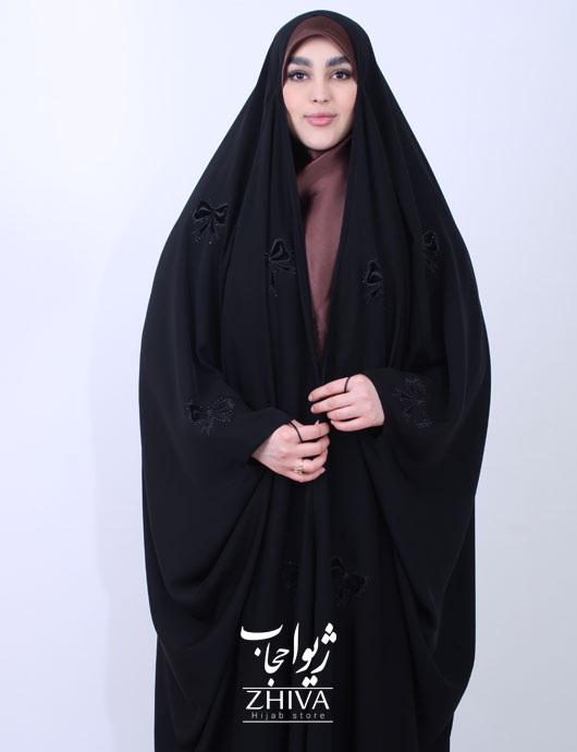 چادر عربی گلدوزی پاپيون پراکنده