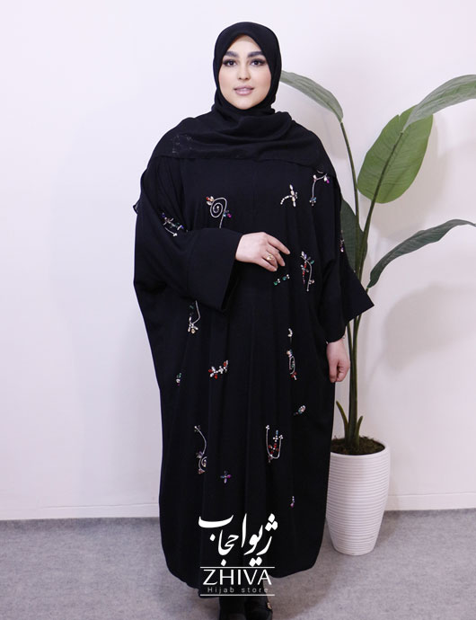 عبا جواهردوزی دوتيكه شاه بانو نقره ای