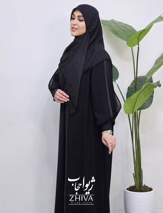 عبای دولايه جانان نوار مشكی