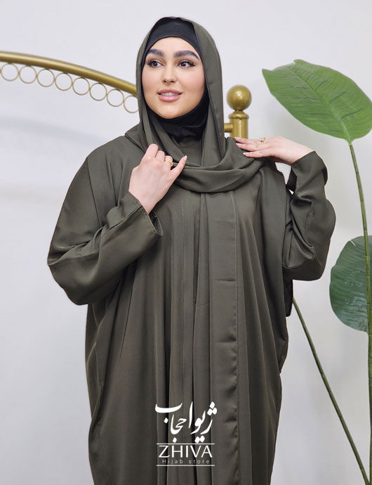 چادر ميزبان شالدار سبز حنايی