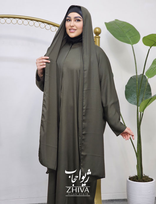 چادر ميزبان شالدار سبز خزه ای