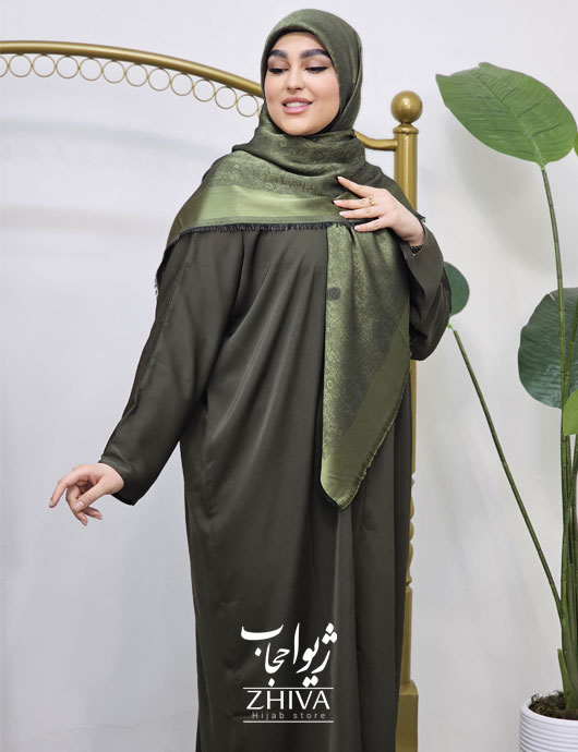 چادر ميزبان شالدار سبز خزه ای