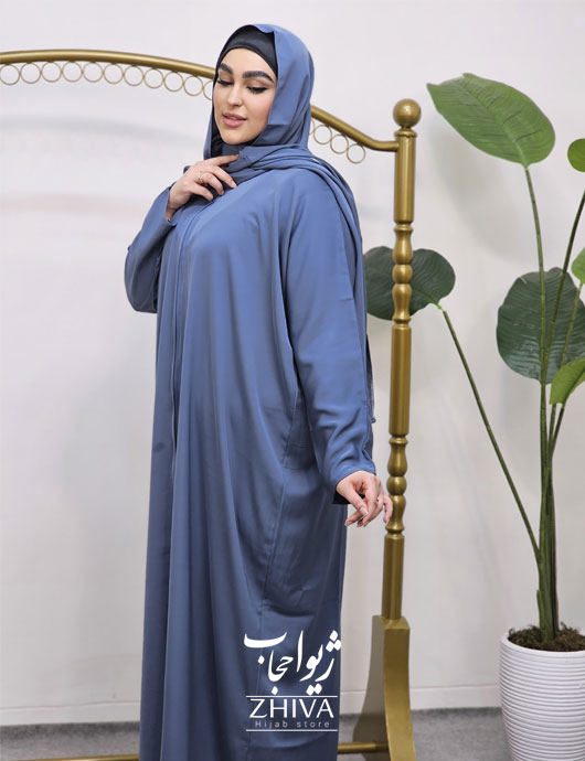 چادر ميزبان شالدار آبی اطلسی