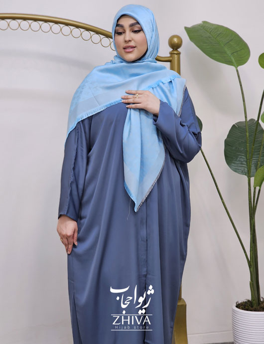 چادر ميزبان شالدار آبی اطلسی