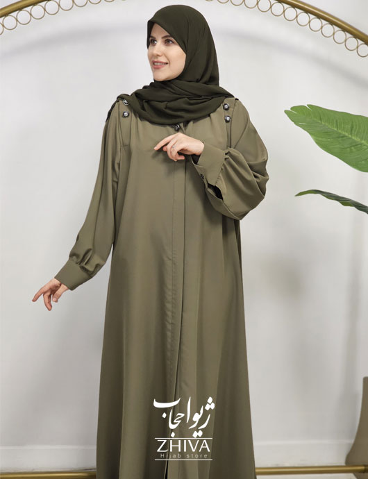 عبای آسنات طوسی سبز