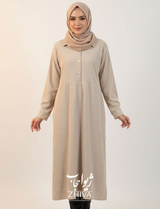 مانتو مخمل كبريتی شيری