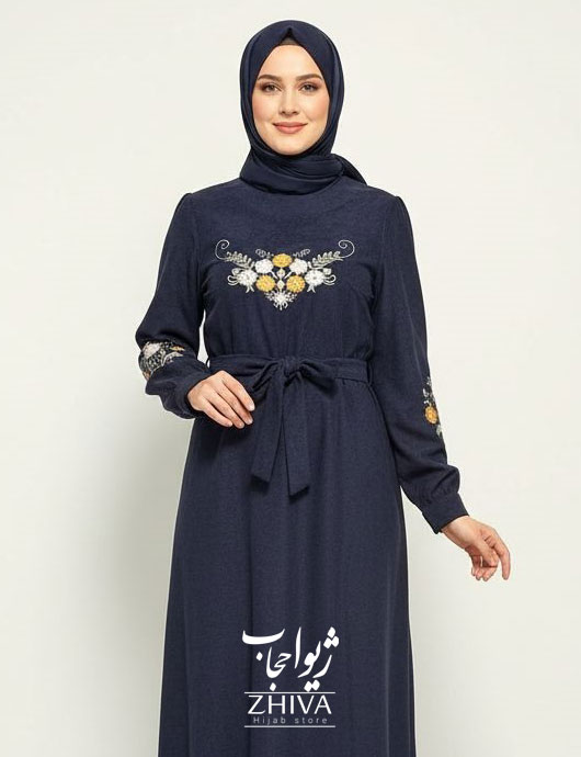 عبا گل بانو سرمه ای