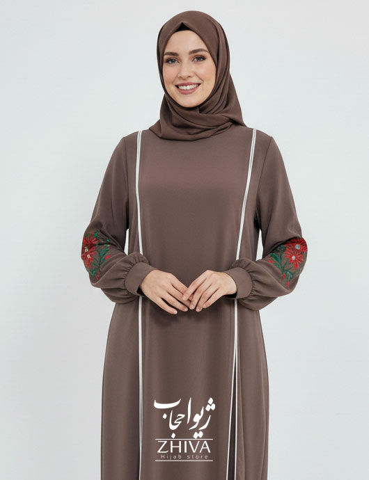 مانتو عبایی ترنم گلدوزی