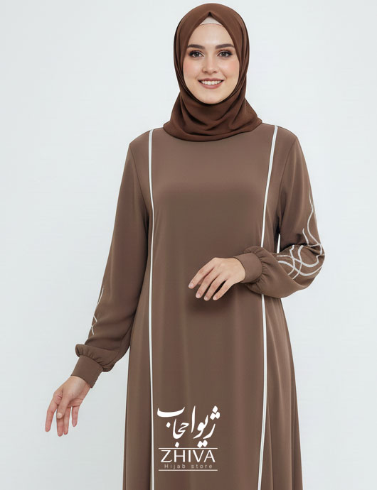 مانتو عبایی ترنم گلدوزی