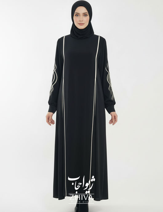 مانتو عبایی ترنم گلدوزی