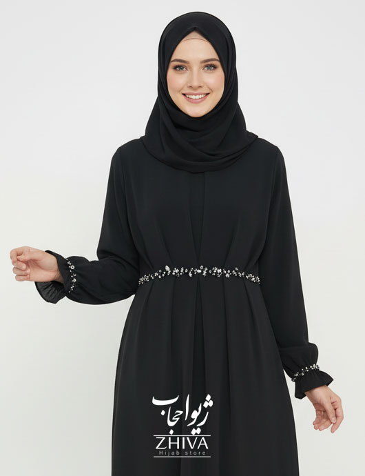 عبای رامونا جواهردوزی مشكی