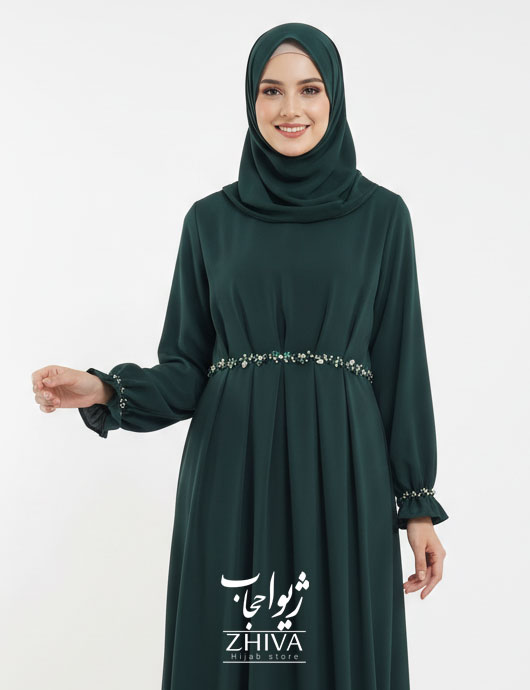 عبای رامونا جواهردوزی سبز