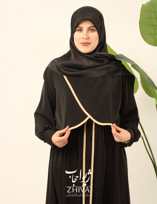 عبا لاله نواردوزی پیراهنی مشكی