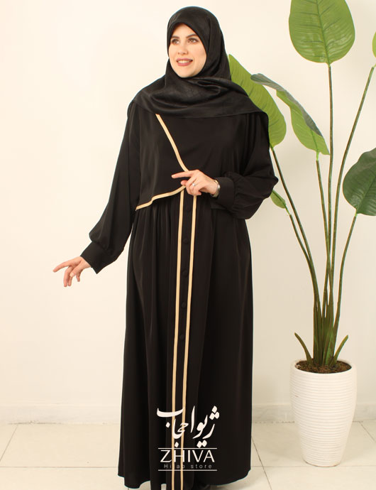 عبا لاله نواردوزی پیراهنی مشكی