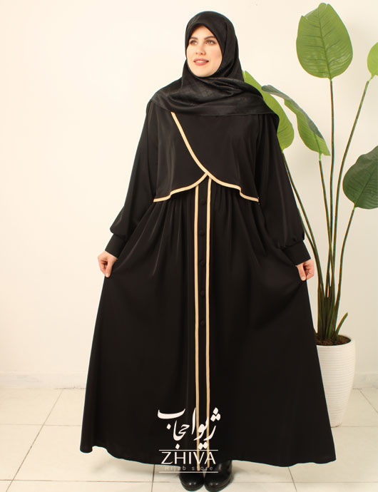 عبا لاله نواردوزی پیراهنی مشكی