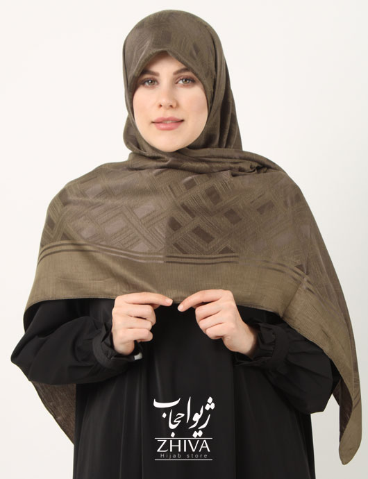 روسری لمه چارخونه دوردوخت قواره 140 كد 20