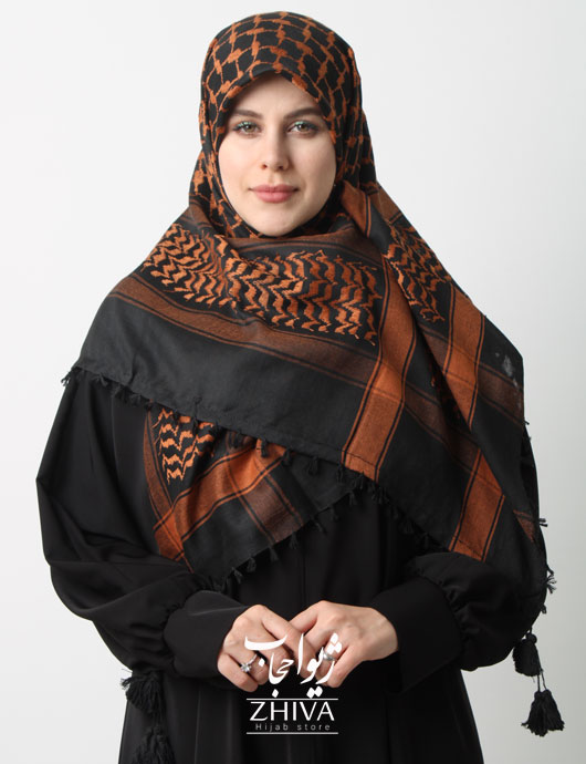 چفیه مشکی نارنجی