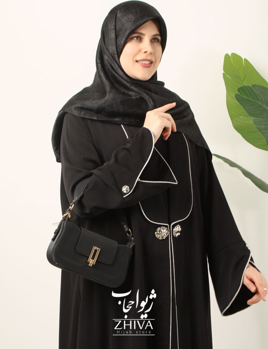 مانتو عبایی آهو مشكی
