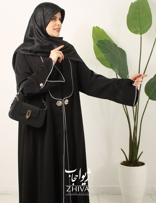 مانتو عبایی آهو مشكی