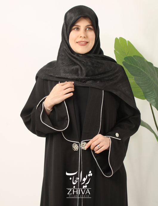 مانتو عبایی آهو مشكی