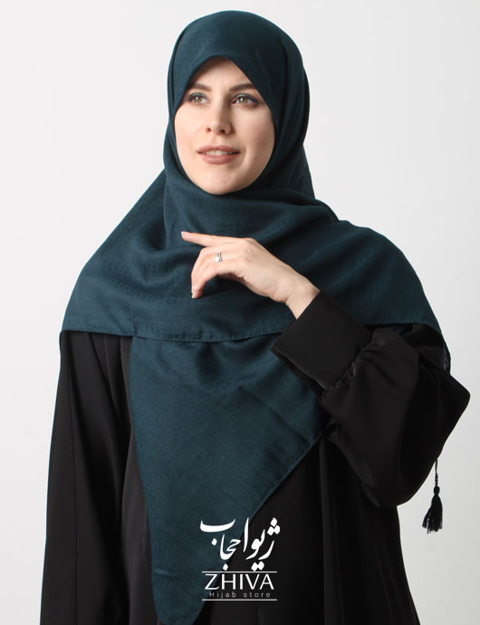 روسری نخی دوردوخت منگوله دار قواره 120 كد1