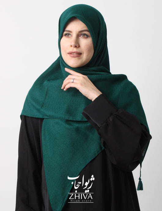 روسری نخی دوردوخت منگوله دار قواره 120 كد 13