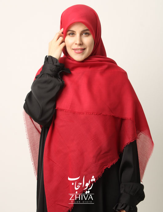 روسری سوپر نخ وارداتی دور ريش قواره 140 كد 3