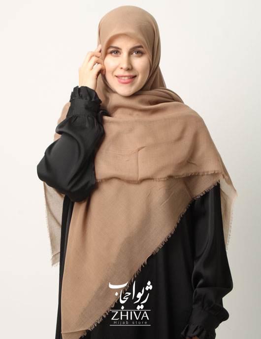 روسری سوپر نخ وارداتی دور ريش قواره 140 كد 4