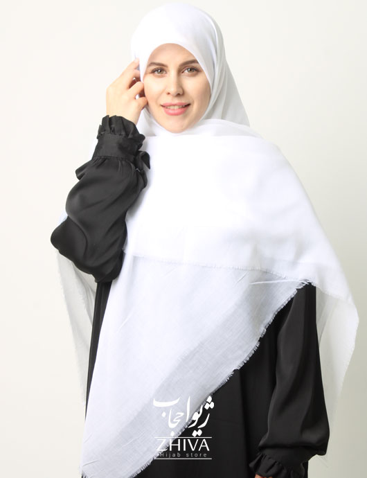 روسری سوپر نخ وارداتی دور ريش قواره 140 كد 7