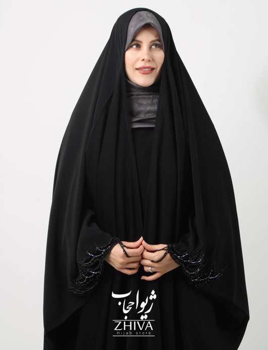 چادر عربی گلدوزی منجوق دوزی