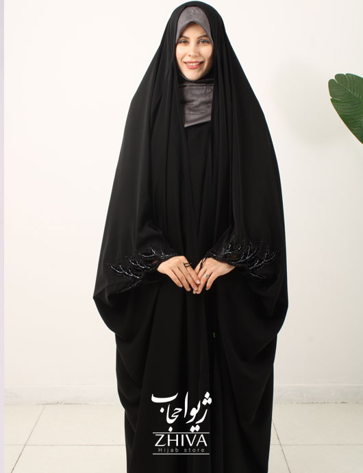 چادر عربی گلدوزی منجوق دوزی