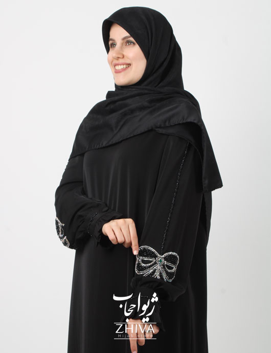 مانتو عبایی آستين جواهردوزی