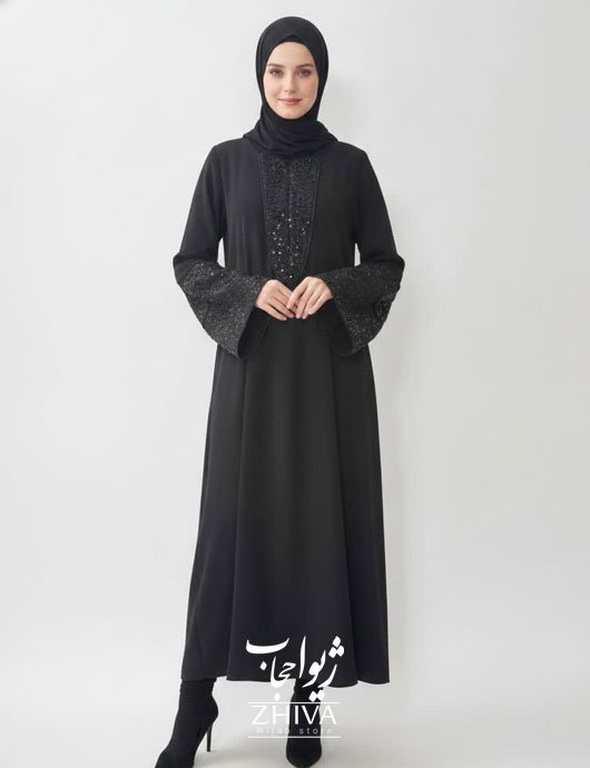 مانتو عبایی كار شده رباب