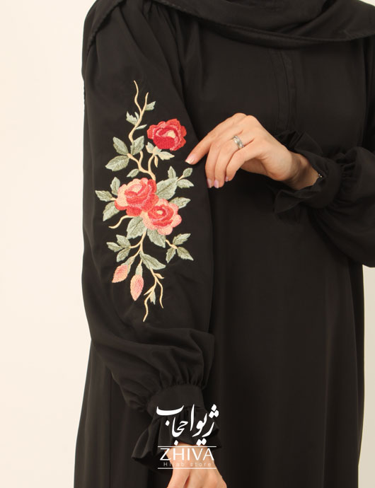 مانتو عبایی گلدوزی آی نور