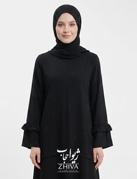 مانتو عبایی نگين پاپیون